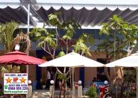 Báo giá mái che quán cafe sân vườn rẻ nhất tại Hà Nội