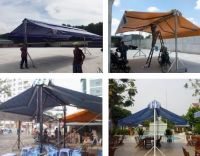 Mái hiên di động chữ A có bánh xe tính tiền như thế nào?