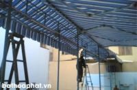 Sửa chữa mái hiên, mái xếp kéo di động lượn sóng tại hà nội